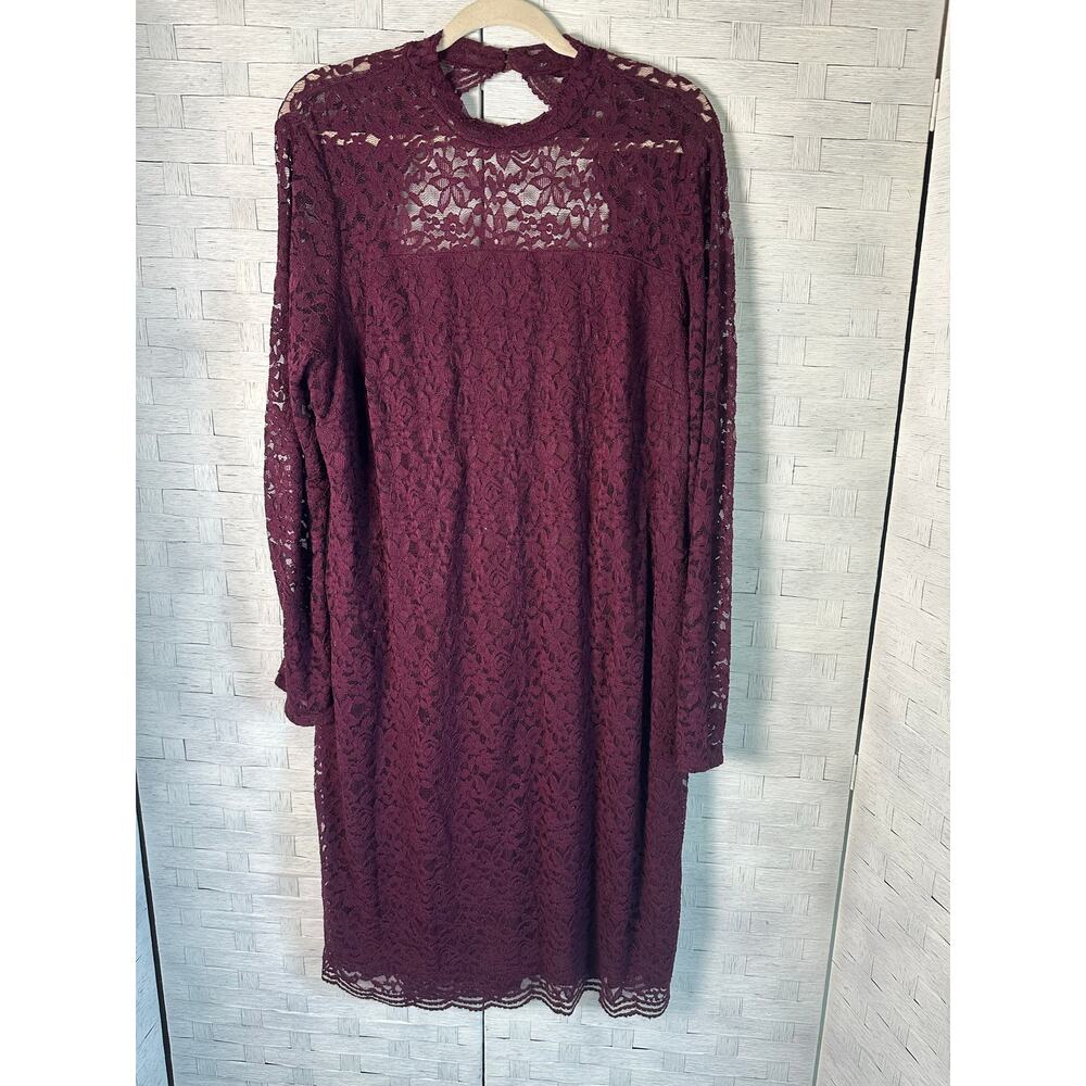 Lane Bryant Womens Dress lace bodycon long sleeve Vamp Whimsigoth plus size